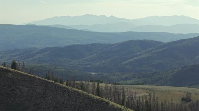 Breathtaking Mountain Landscape with Rolling Hills and Valleys