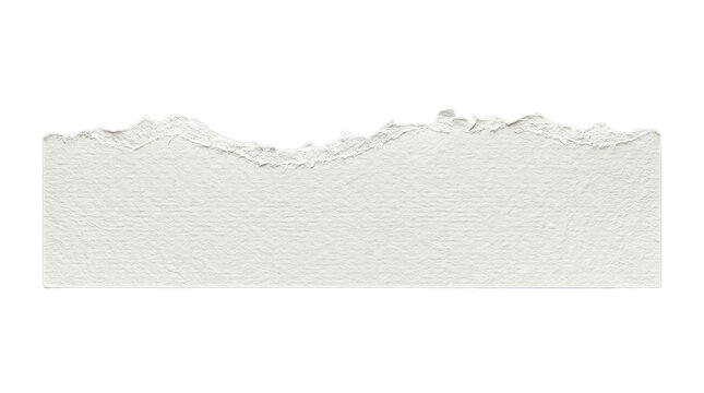 Torn paper edge texture on white background for creative design projects
