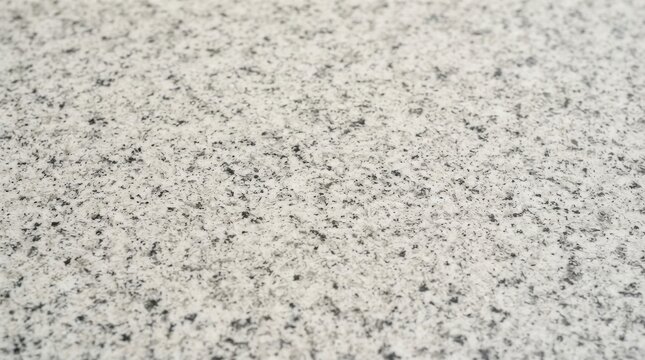 Closeup of a speckled granite stone surface with white and grey texture