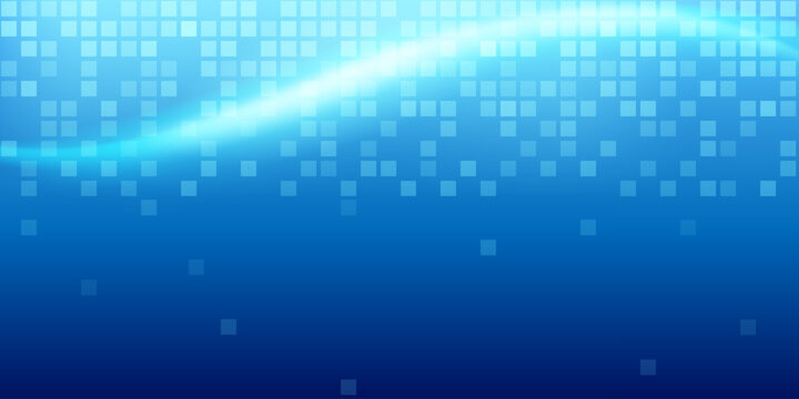 Vibrant blue abstract background featuring a glowing wave overlaying a subtle grid or tile pattern, creating a modern and dynamic digital feel.