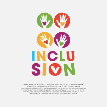 Inclusion Card and Poster Template design, vector illustration.