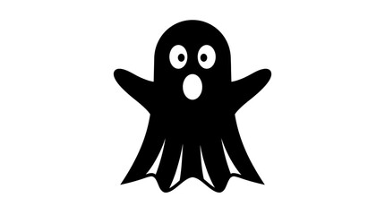 Helloween Black octopus icon, cartoon sea creature, vector illustration, ocean animal symbol vector © MstRahela