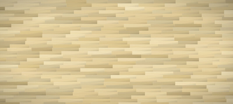 Light oak wood flooring texture with thin staggered planks for architectural background.