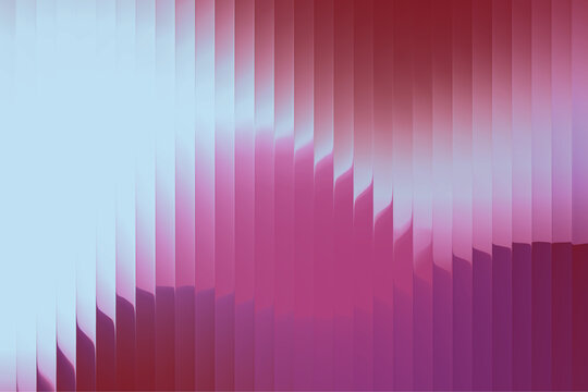 Vibrant fractal glass texture with ribbed light refraction. Abstract geometric prism distortion for modern design and digital art backgrounds.