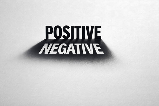 concetto in cui Il positivo e il negativo sono il riflesso l'uno dell'altro, a concept in which the positive and the negative are reflections of each other