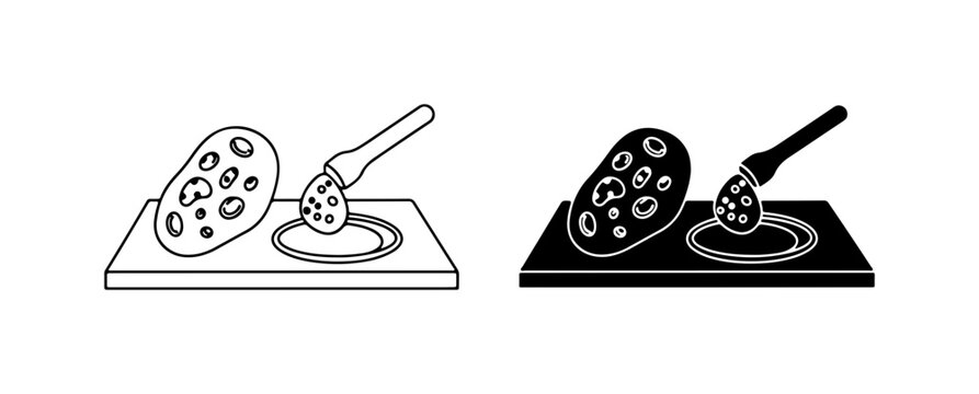 Microscope Slide Preparation, Specimen Smear, Laboratory Science Iconography