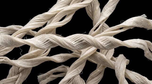 Cotton Fiber Natural Twist Convolution Macro Textile Science Cellulose Material