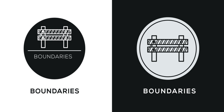 boundaries icon, vector illustration.