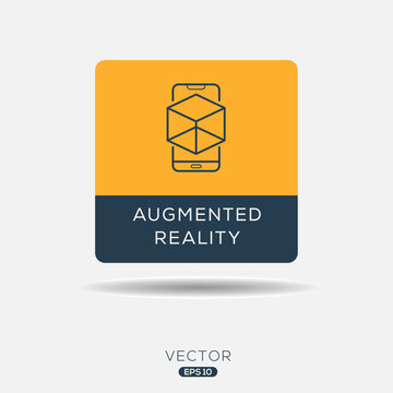 Augmented reality technology and digital interaction concept, vector illustration.