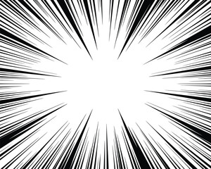 Fototapeta premium Comic book speed lines burst dynamic action graphic for impactful visuals
