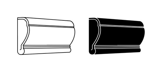 Decorative Molding Profiles, Architectural Trim Elements, Interior Design Accents, Vector Set © Sneha Sikder