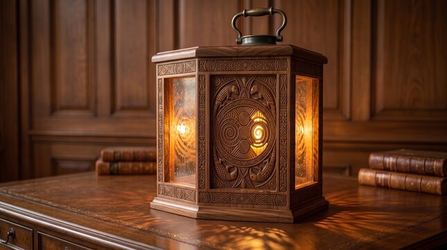 antique clock on a wooden table