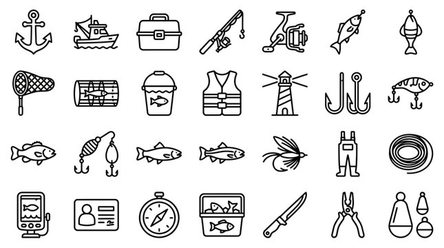 Fishing Icons Collection