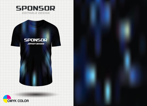 Abstract blue light pattern jersey tshirt design template