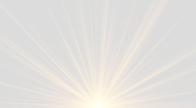 Radiant transparent sun rays with glowing sparkle overlay, abstract futuristic illumination, bright stage projection, magical lens flare background, premium vector lighting effect for designers