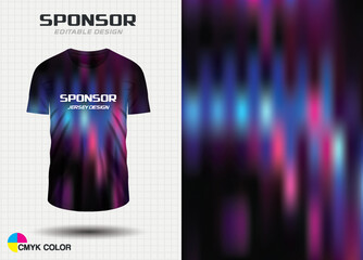 Abstract neon light jersey design template for sportswear and esports © Bright-Designer