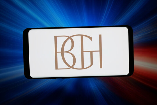 Stuttgart, Germany - 07-10-2026: In this photo illustration, the logo of Australien investment company BGH Capital is displayed on a smartphone in front of abstract background on computer screen.