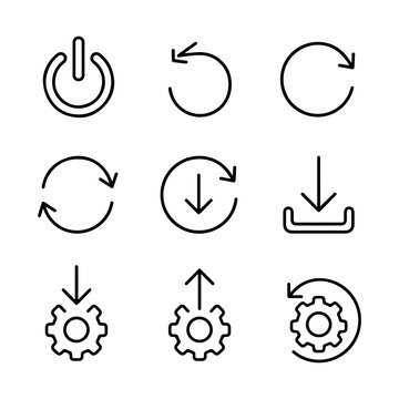 System Control, Transfer, and Processing Icon Set