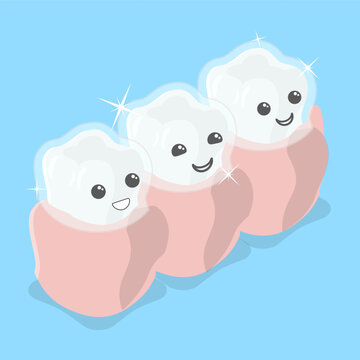 3D Isometric Flat Vector Illustration of Invisible Orthodontic Braces, Silicone Trainer For Orthodontic Alignment, Innovative Tool For Dental Adjustments