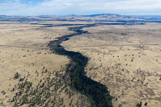 Mill Creek has carved a 230-foot deep canyon on the Central Oregon plateau between Bend and Portland. This beautiful area of high desert is part of the Warm Springs reservation.