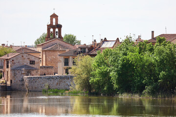 Saint Claudius of Olivares church and The Duero River in Zamora city, Spain © SoniaBonet