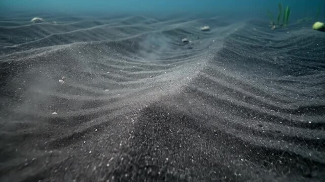 Underwater Rippled Sandy Seabed