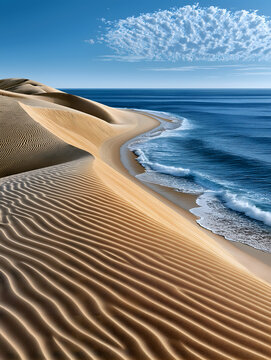 The desert meets the ocean and the ocean meets the sky