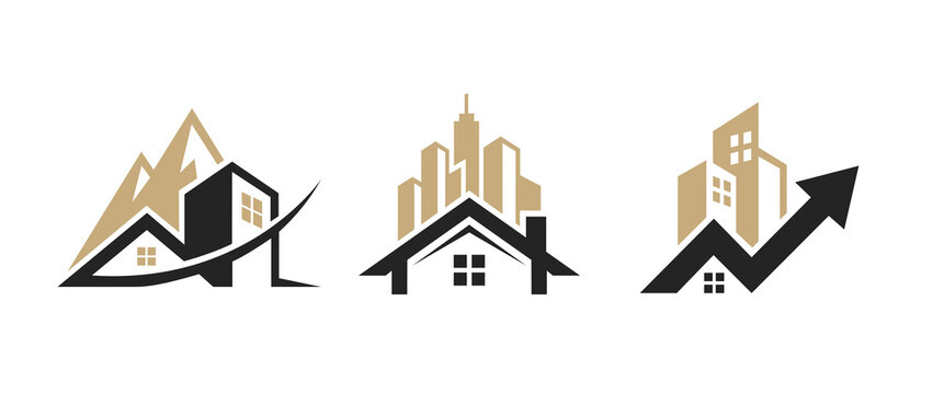 Modern Real Estate and Property Development Logo Set
