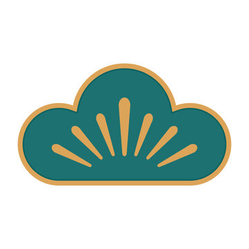 Traditional Chinese Cloud Ornament Vector Illustration
