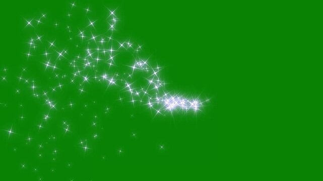 Twinkle stars line glitter sparkles sparkling stars shine animation blinking cartoon stars star sparkle white doodles glowing light effect, retro shine movement on green screen. 4k