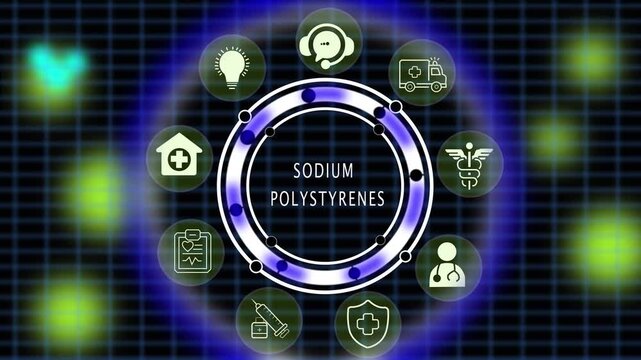 sodium polystyrene Modern Digital Healthcare Concept with Global Medical Communication Network. 4k animation video