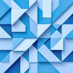 Obraz premium Abstract Blue Geometric Pattern with Layered Shapes