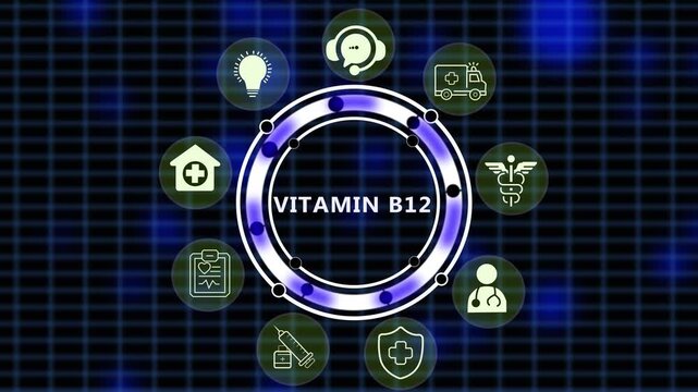 Vitamin B12 Cobalamin Molecular Structure and Nerve Function 4K Animation
