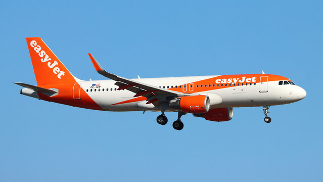 Madrid, Spain - June 28, 2026: Airbus A320 EasyJet Europe Neo