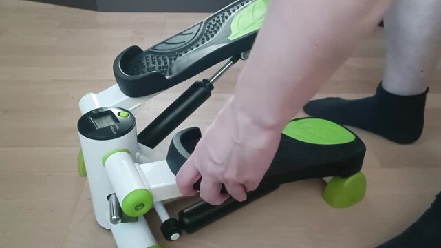 Rear view of mini stepper highlighting structural frame and base support system, demonstrating robust construction for durability.
