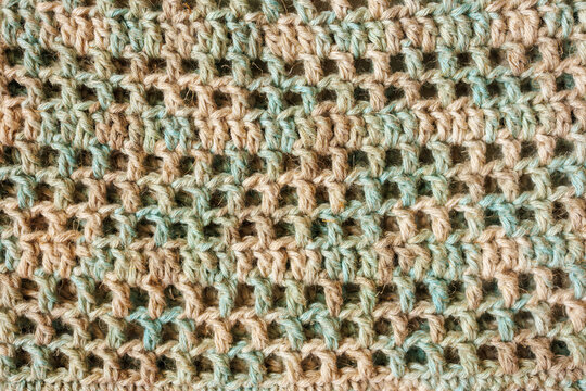 Crochet mesh stitch texture seamless background