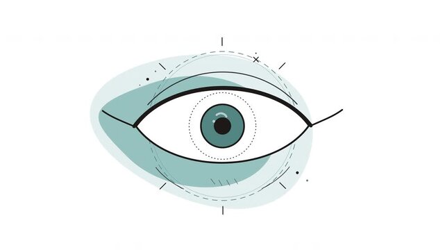 Ophthalmology Human Eye Blinking Hand Drawn Animated Loop