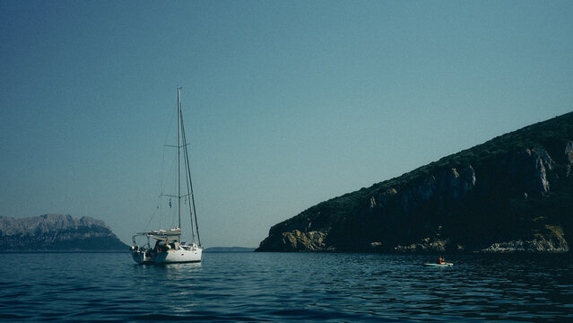sailing boat in the sea in Sardinia