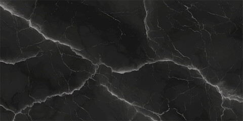 Close-up of a dark, elegant marble texture with striking white veins that create a dramatic, abstract pattern. © mehek