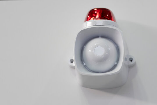 Indoor Security Alarm Siren with Flashing LED Warning Light