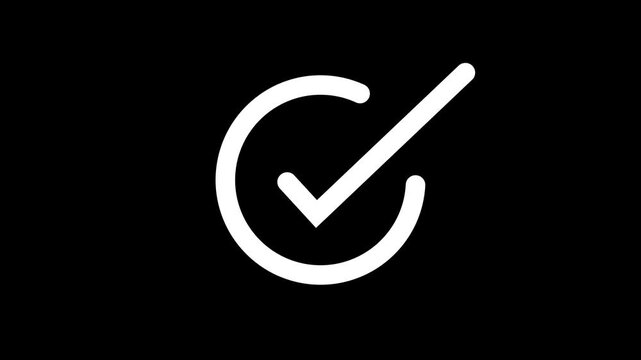 Minimal White Loading Spinner Animation on Black Background, Circular Buffer Progress Indicator, UI Preloader Motion Graphic Loop, 4K Black Background.