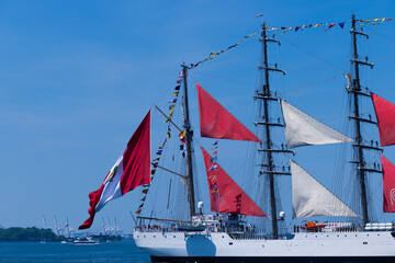 sailing ship in the harbor © Vadim