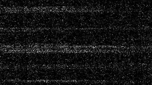 TV error with static noise and bad signal distortion background. Old Retro TV - Static tv black and white noise caused by bad signal reception. Loop animation