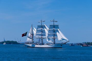 sailing ship in the harbor © Vadim