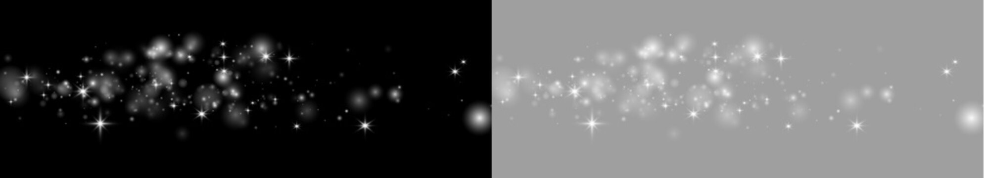 White magical sparkle dust with floating luminous powder, airy glow, and transparent background. png
