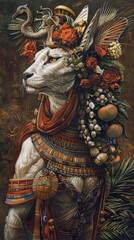 Fototapeta premium Taweret the Fierce Protector Goddess in Egyptian Mythology Fertility and Nurturing Symbol Artwork