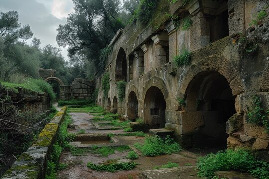 Ancient Etruscan Ruins at Blera Archaeological Heritage Site Italy Historical Cultural Legacy