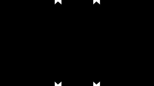 Minimalist White Double Headed Arrows Animation on Black Background, Motion Graphic of Resize Expand Collapse and Scrolling Pointer UI UX Element