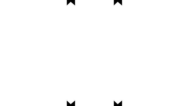 Minimalist Black Double Headed Arrows Animation on White Background, Motion Graphic of Resize Expand Collapse and Scrolling Pointer UI UX Element