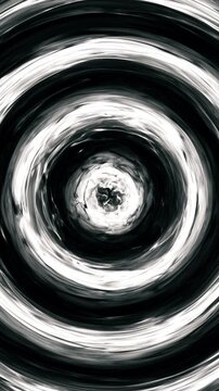 Monochrome concentric brush rings vertical loop